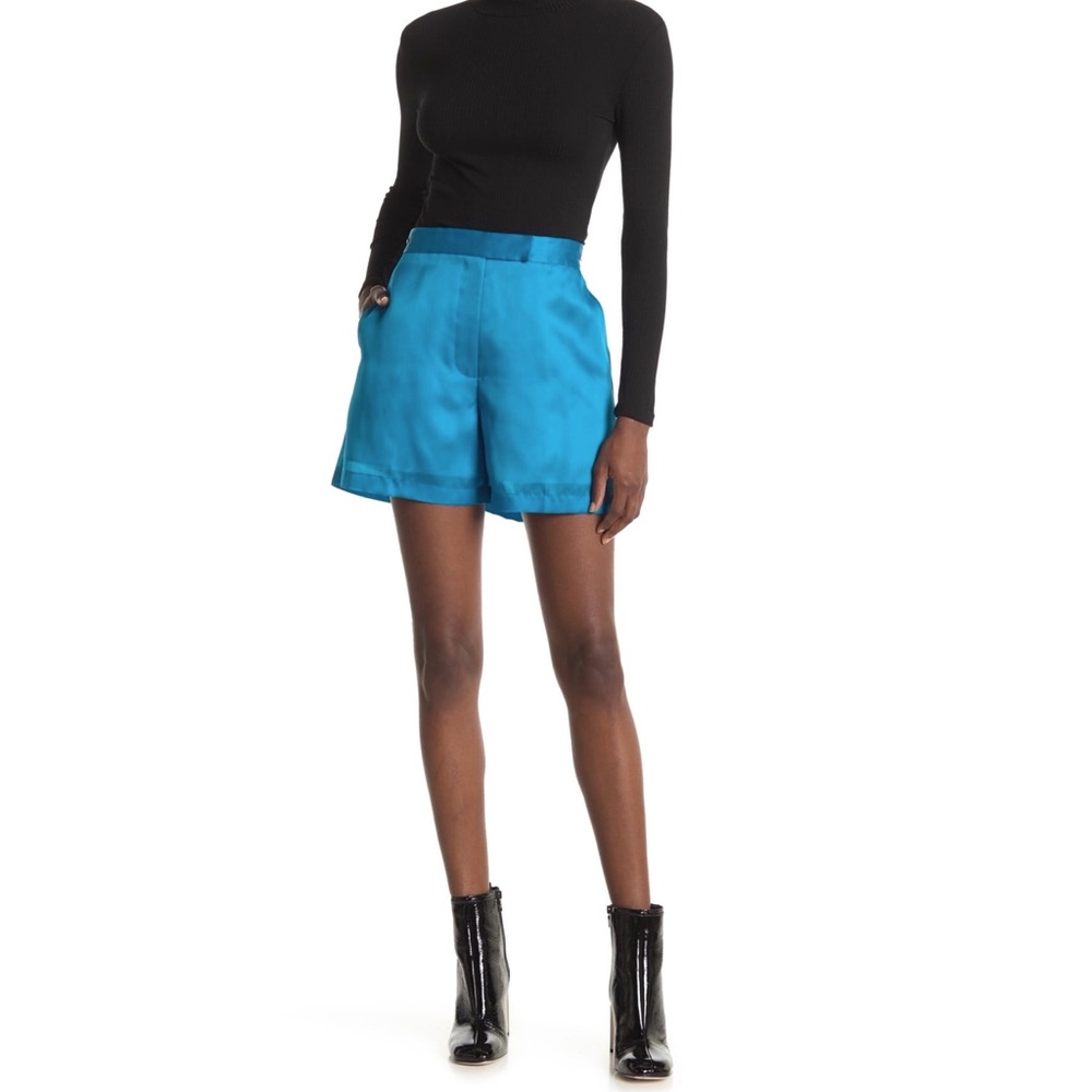 Helmut Lang Runway Topaz Organza Silk Shorts